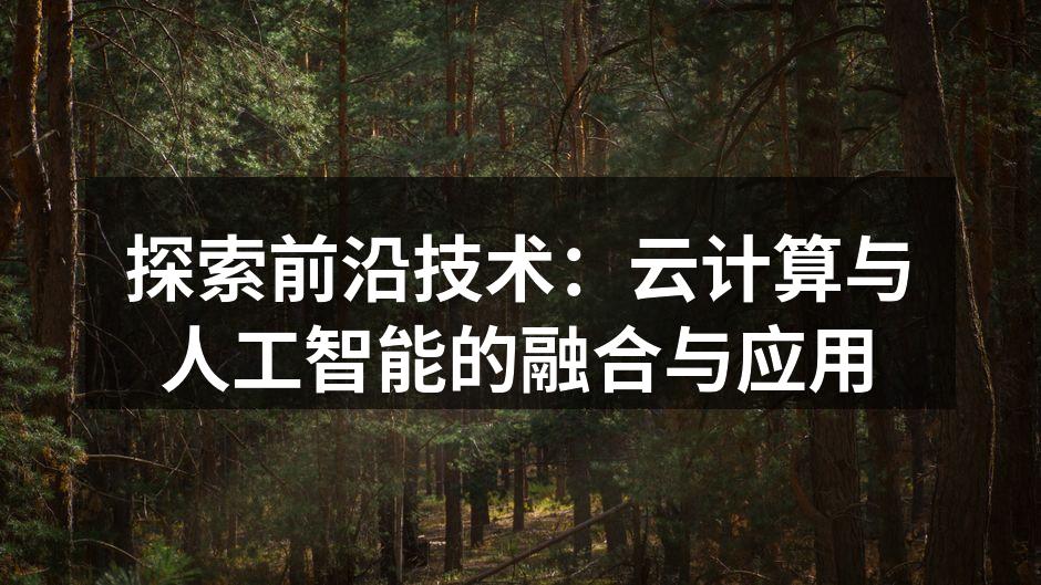 探索前沿技术：云计算与人工智能的融合与应用